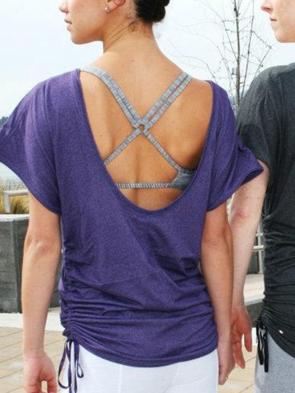 lululemon athletica Power Class T, Scoop-Back Short Sleeve, Purple, Sz 10
